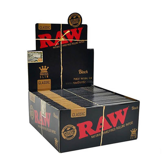 Wholesale box of Black RAW rolling papers