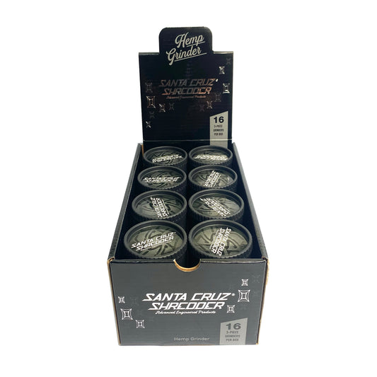 Santa Cruz Shredder Hemp Grinder - 3 Piece (Black x16)