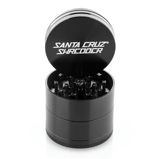 Black Medium 4 Piece grinder with lid off.