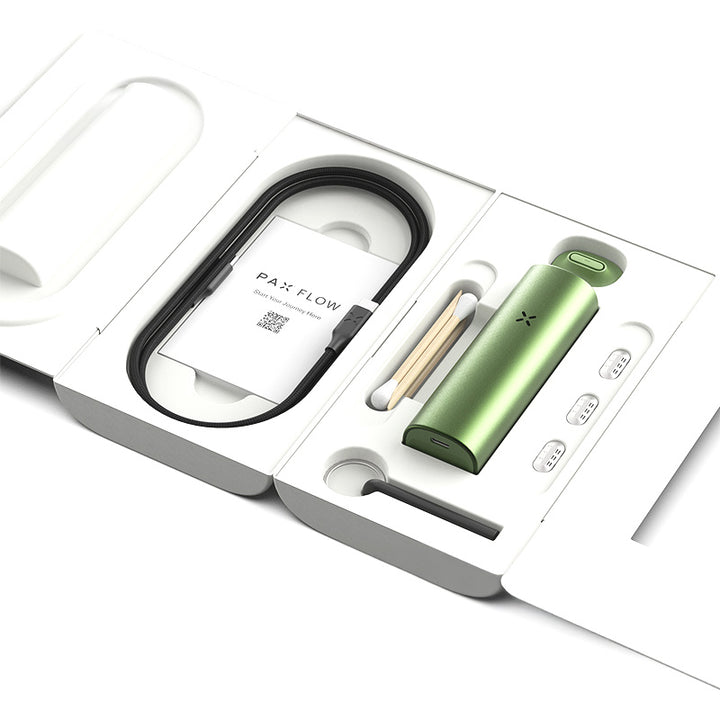 pax flow vaporizer greenstone open box accsessories